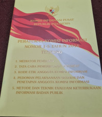 Image of Peraturan Komisi Informasi Nomor 1-5 Tahun 2016